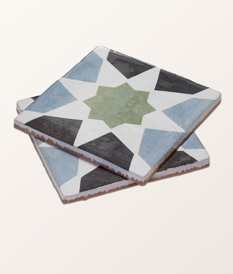 STUDIO Souk Green Star Ceramic 13x13cm