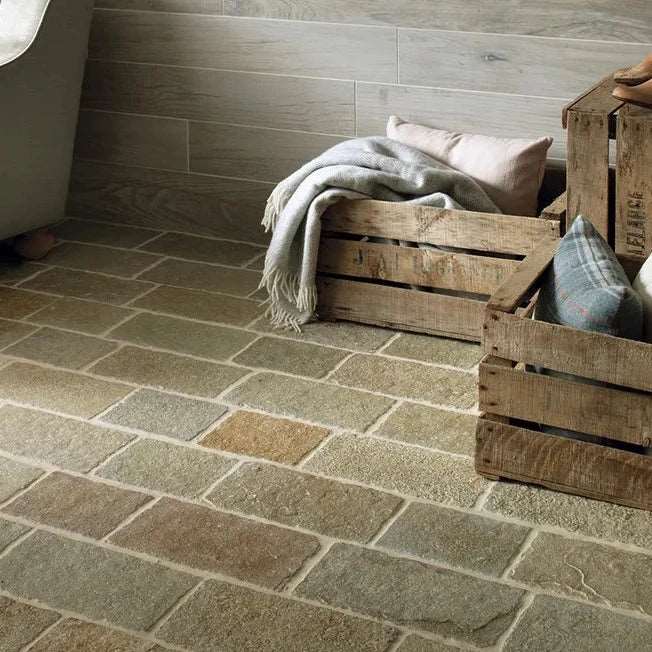 Farley Limestone Cobbles Seasoned Finish, £95.00/ M2 sample Sample Ca Pietra Sample