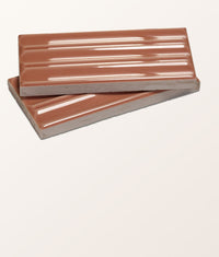 Tunstall Ceramic Fluted Brick Coral 12.5cm Sample
