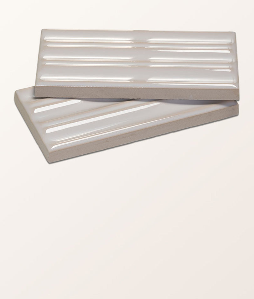 Tunstall Ceramic Fluted Brick Deep White 12.5cm