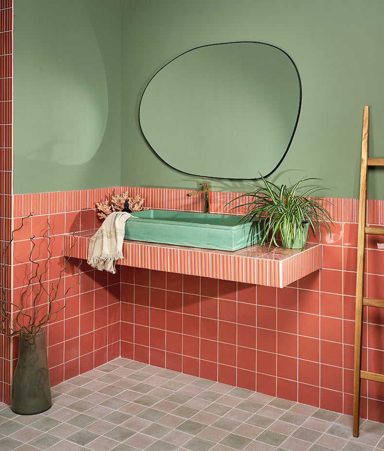 Tunstall Ceramic Square Coral 12.5cm Sample
