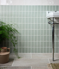 Tunstall Ceramic Fluted Brick Fern 12.5cm