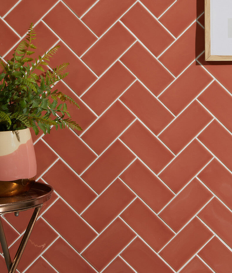 Tunstall Ceramic Brick Coral 12.5cm Sample