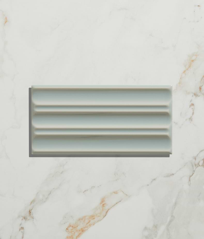 Tunstall Ceramic Fluted Brick Fern 12.5cm