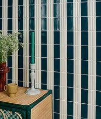 Tunstall Ceramic Fluted Brick Deep White 12.5cm Sample