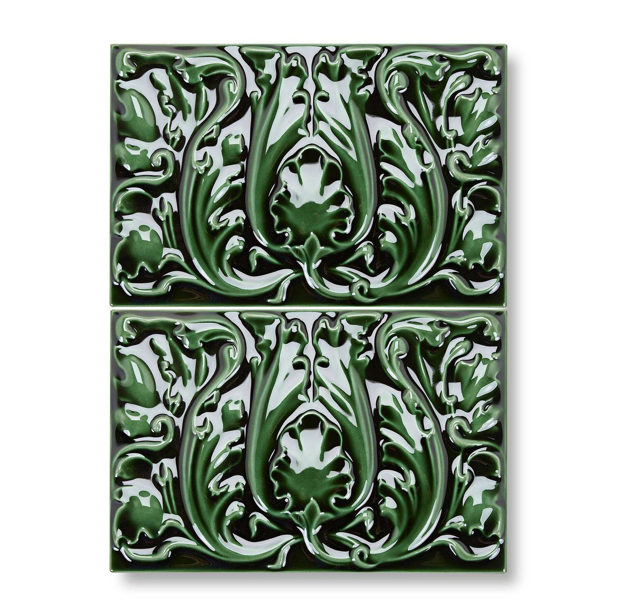 Edwardian, Caledonian , Acanthus Decorative Tiles Sale Porcelain Decorative Tiles Fired Earth