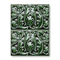 Edwardian, Caledonian , Acanthus Decorative Tiles Sale Porcelain Decorative Tiles Fired Earth