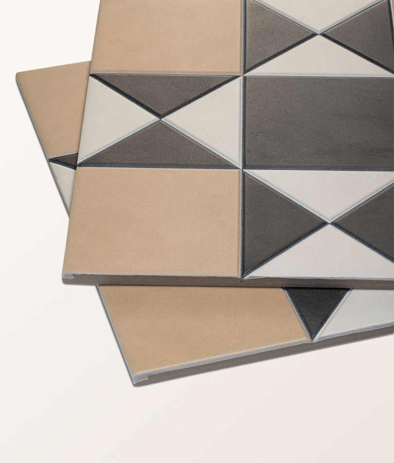 Victorian Style™ Porcelain Finchley Pattern Sandstone 28x28cm