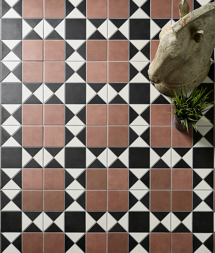Victorian Style™ Porcelain Finchley Pattern Terracotta 28x28cm