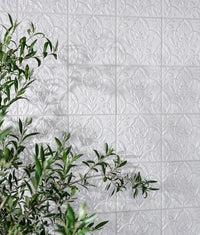 Victorian Style™ Wall Ceramic Hampton Court Vines Cotton White Gloss 15x15cm Sample