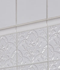 Victorian Style™ Wall Ceramic Hampton Court Vines Cotton White Gloss 15x15cm Sample