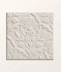 Victorian Style™ Wall Ceramic Hampton Court Vines Cotton White Gloss 15x15cm Sample