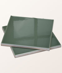 Victorian Style™ Wall Ceramic Cabbage Green Square 15x15cm