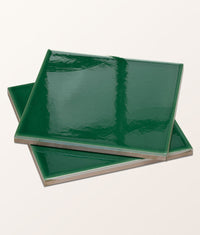 Victorian Style™ Wall Ceramic Emerald Green Square Crackle Glaze 15x15cm Sample