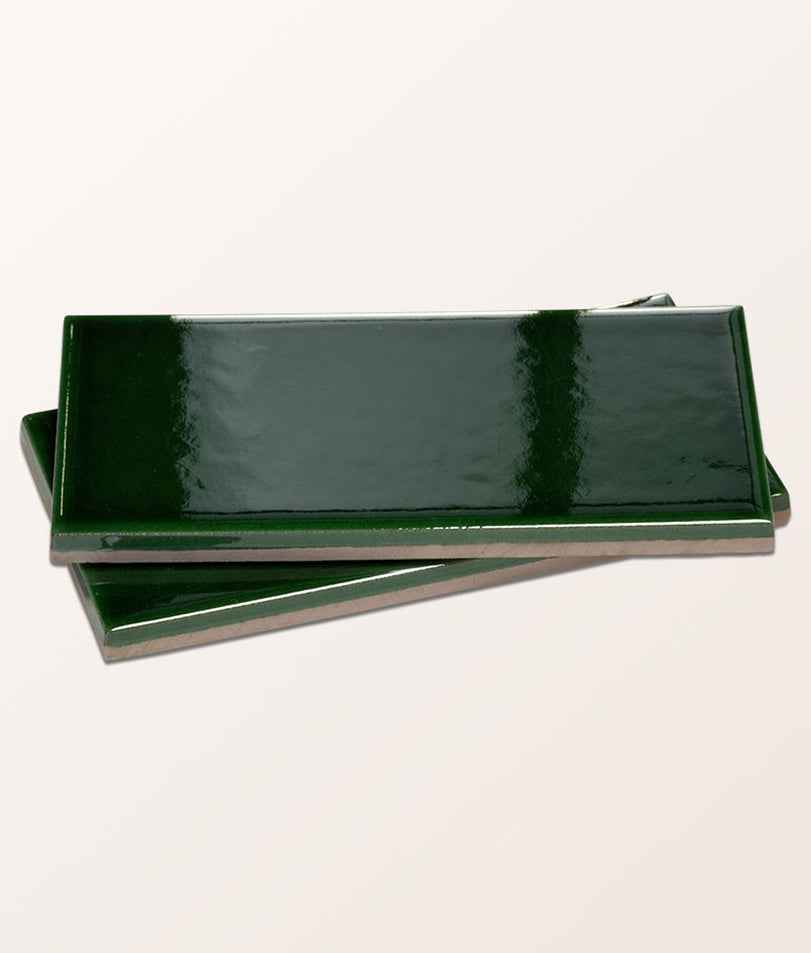 Ca Pietra Victorian Style™ Wall Ceramic Olive Green Metro Crackle Glaze 7.5x15cm