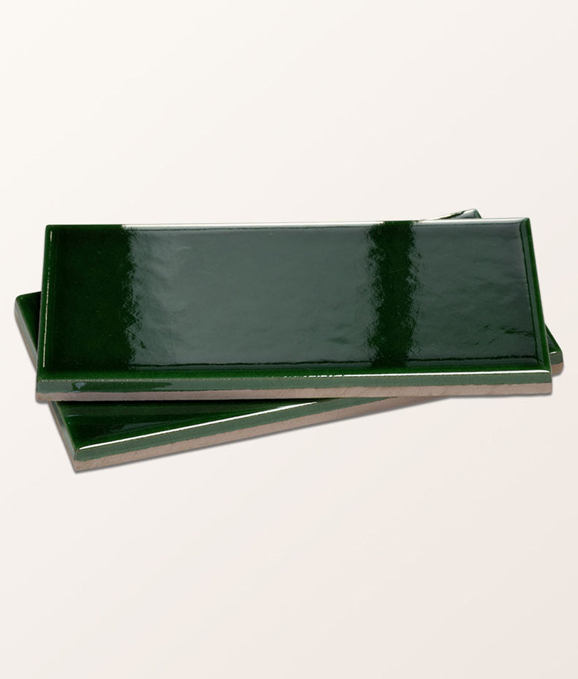 Victorian Style™ Wall Ceramic Olive Green Metro Crackle Glaze 7.5x15cm Sample