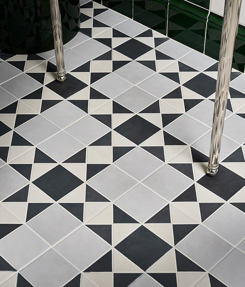 Victorian Style™ Porcelain Finchley Pattern Soft Grey 28x28cm Sample