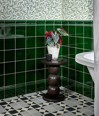 Victorian Style™ Wall Ceramic Olive Green Skirting Crackle Glaze 15x15cm