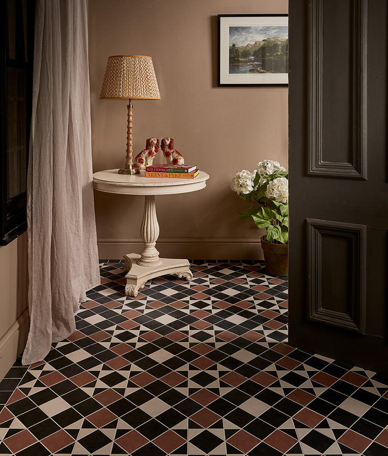 Victorian Style™ Porcelain Finchley Pattern Terracotta 28x28cm