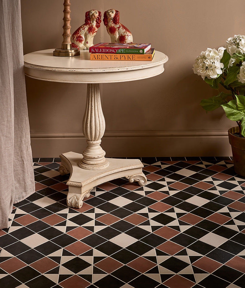 Victorian Style™ Porcelain Finchley Pattern Terracotta 28x28cm