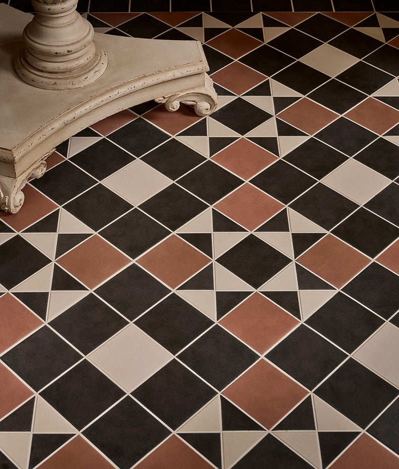 Victorian Style™ Porcelain Finchley Pattern Terracotta 28x28cm