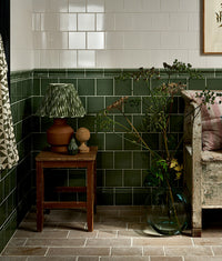 Victorian Style™ Wall Ceramic Cabbage Green Square 15x15cm