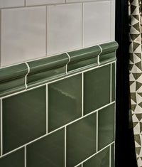 Victorian Style™ Wall Ceramic Cabbage Green Square 15x15cm