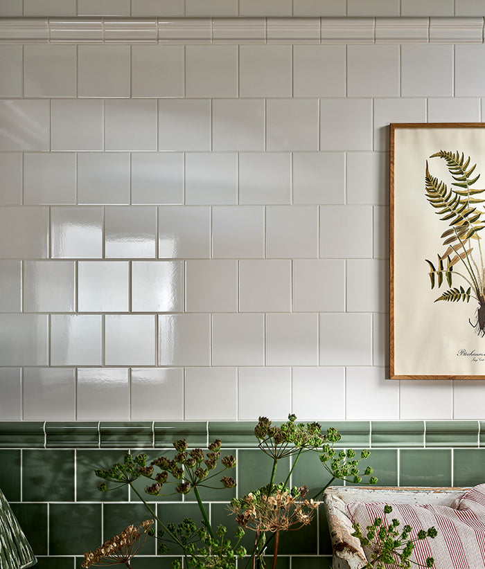 Victorian Style™ Wall Ceramic Cotton White Square 15x15cm Sample
