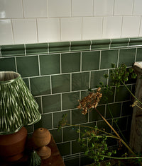 Victorian Style™ Wall Ceramic Cabbage Green Square 15x15cm Sample