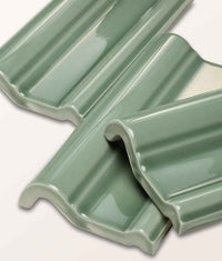 Victorian Style™ Wall Ceramic Cabbage Green Dado 7.5x15cm Sample