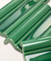 Victorian Style™ Wall Ceramic Emerald Green Dado Crackle Glaze 7.5x15cm