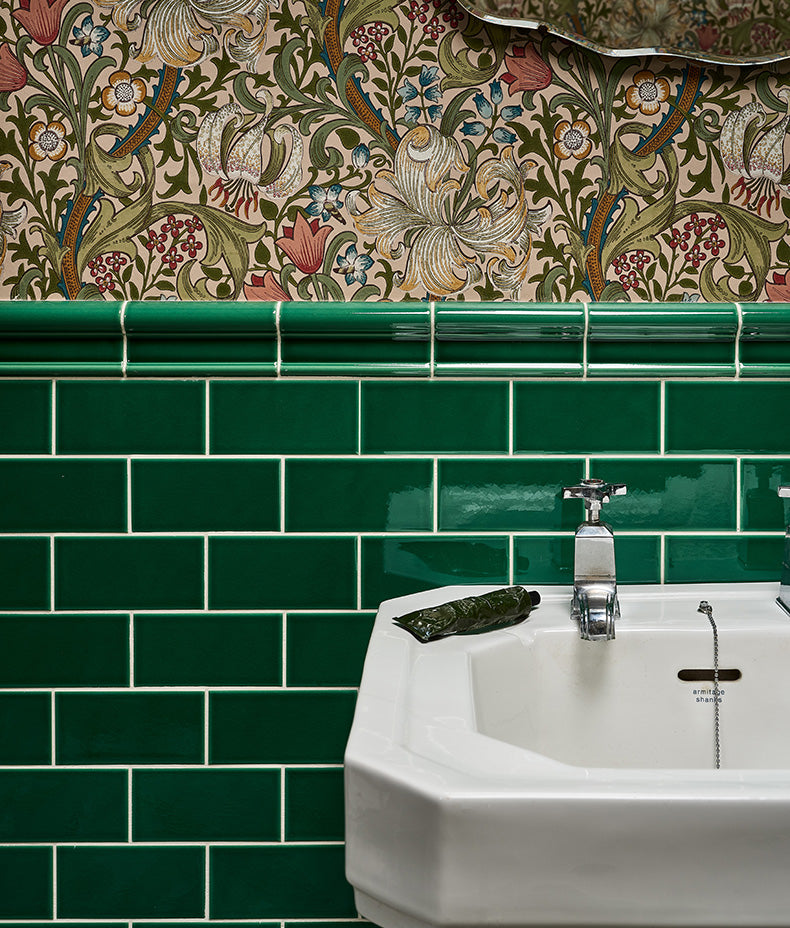 Victorian Style™ Wall Ceramic Emerald Green Metro 7.5x15cm Sample