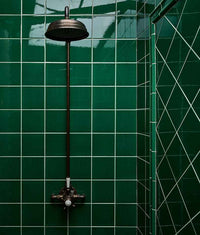 Victorian Style™ Wall Ceramic Emerald Green Square Crackle Glaze 15x15cm Sample