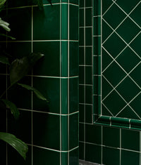 Victorian Style™ Wall Ceramic Emerald Green Simple Beading Crackle Glaze 3x15cm