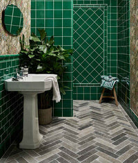 Victorian Style™ Wall Ceramic Emerald Green Skirting 15x15cm Sample