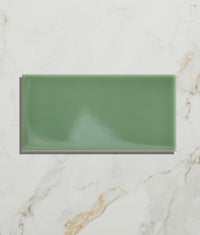 Victorian Style™ Wall Ceramic Cabbage Green Metro 7.5x15cm