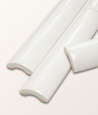 Victorian Style™ Wall Ceramic Antique White Simple Beading Crackle Glaze 3x15cm Sample