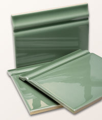 Victorian Style™ Wall Ceramic Cabbage Green Skirting 15x15cm Sample