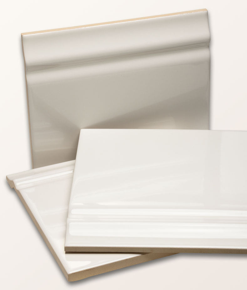 Victorian Style™ Wall Ceramic Cotton White Skirting 15x15cm