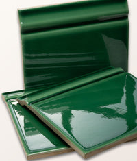 Victorian Style™ Wall Ceramic Emerald Green Skirting 15x15cm
