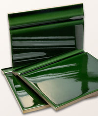 Victorian Style™ Wall Ceramic Olive Green Skirting Crackle Glaze 15x15cm