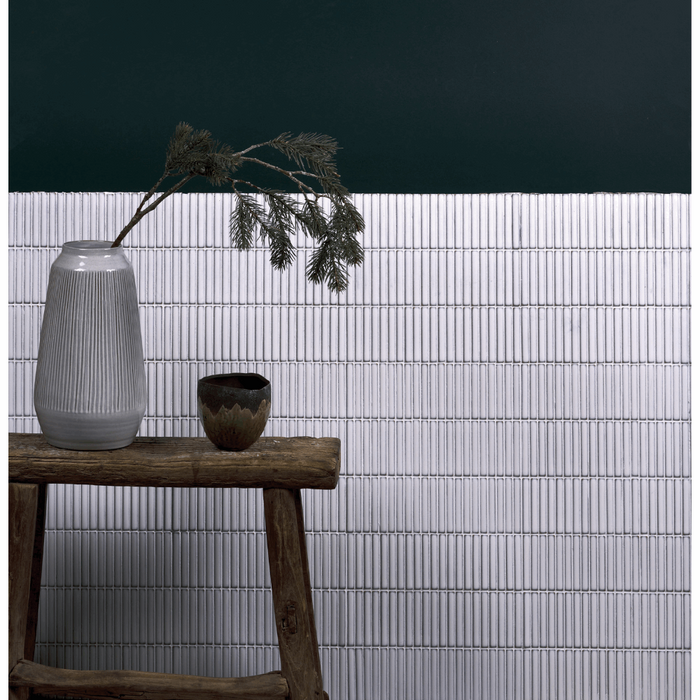 Bamboo Decorative Mosaic, White, £16.25 per sheet sample Sample Ca Pietra Sample