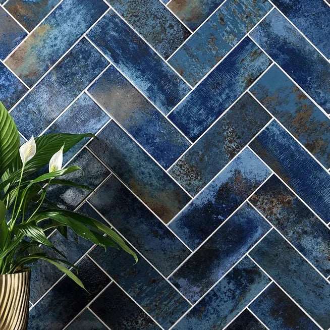 Wightwick Decorative, Ink, £79.20/ M2 Blue Tile Decorative Tiles Ca Pietra