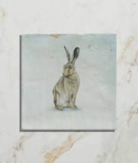 Wiltshire Hares Ceramic By Joanna May 12.5x12.5cm Sample