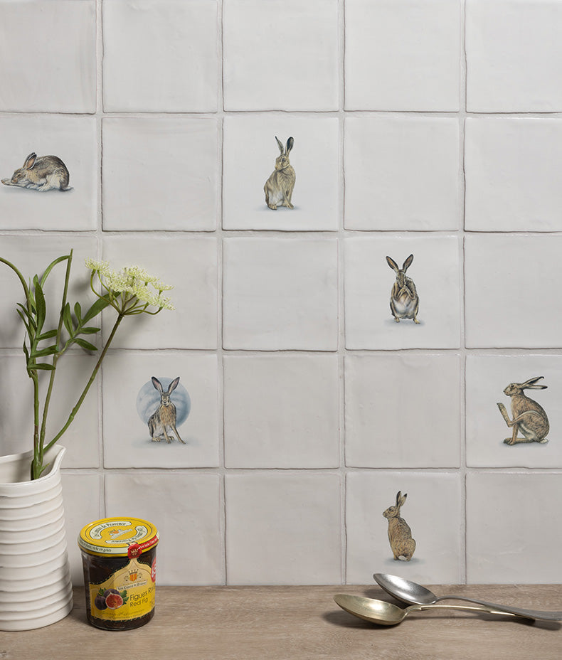 Wiltshire Hares Ceramic By Joanna May 12.5cm Sample