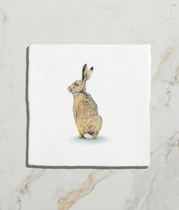 Wiltshire Hares Ceramic By Joanna May 13x13cm 17671