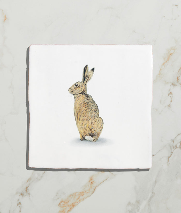 Wiltshire Hares Ceramic By Joanna May 13x13cm 17671