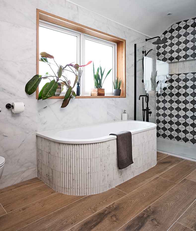 Ca Pietra Zen Marble Honed Finish Reed Mosaic 30.5cm