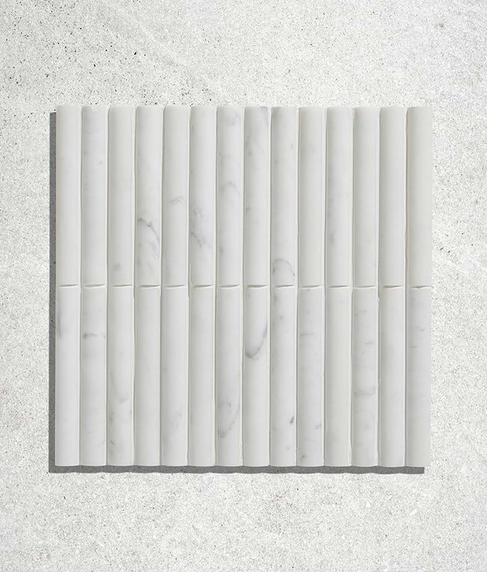 Zen Marble Honed Finish Reed Mosaic 30.5cm