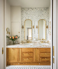 Zen Marble Honed Finish Grand Basket Weave 32.5cm Sample